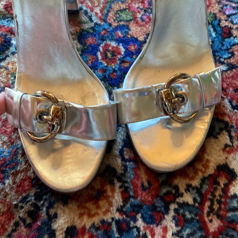 Gucci silver ankle heels - Picture 6 of 10